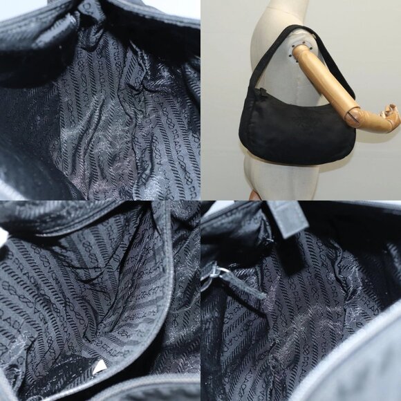 PRADA Shoulder Bag Nylon Black Auth 97722 - Picture 12 of 14